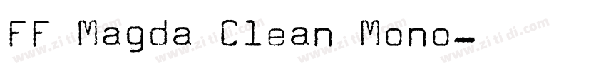 FF Magda Clean Mono字体转换